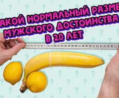 Какой нормальный размер мужского достоинства в 20 лет
